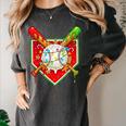 Christmas Baseball Ice Cream Drip Men Women Kids Women's Comfort Colors T-Shirt Pepper
