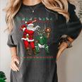 Christmas Santa Baseball Ugly Sweater Women's Comfort Colors T-Shirt Pepper Christmas Santa Baseball Ugly Sweater Women's Comfort Colors T-Shirt Pepper
