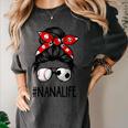 Classy Nana Life Soccer Messy Bun Baseball Mother's Day Women's Comfort Colors T-Shirt Pepper