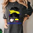 Colombia Baseball Mom Messy Bun Women's Comfort Colors T-Shirt Pepper Colombia Baseball Mom Messy Bun Women's Comfort Colors T-Shirt Pepper