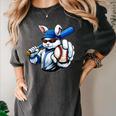 Cool Rabbit Baseball Easter Men Boy Toddler Kid Women's Comfort Colors T-Shirt Pepper