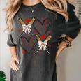 Coquette Bow XOXO Baseball Lover Heart Valentine Game Day Women's Comfort Colors T-Shirt Pepper