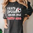 Crazy Proud Soccer Baseball Player Mom Ball Mother Women's Comfort Colors T-Shirt Pepper