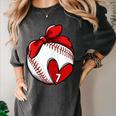 Custom Baseball Mom Number 7 Heart For Mom Mommy Women's Comfort Colors T-Shirt Pepper