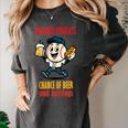 Cute Baseball Fan Weekend Forecast Change Of Beer And Hotdog Women's Comfort Colors T-Shirt Pepper