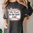 Cute Baseball Mom My Heart On That Field Sister Girl Toddler Women's Comfort Colors T-Shirt Pepper