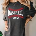 Cute Baseball Mom Laces Little League Women's Mother's Day Women's Comfort Colors T-Shirt Pepper
