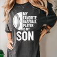 Cute Favorite Baseball Player Is My Son Women Men Women's Comfort Colors T-Shirt Pepper