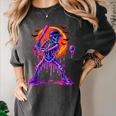 Drip Skeleton Batting Baseball Halloween Women's Comfort Colors T-Shirt Pepper