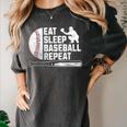 Eat Sleep Baseball Repeat Baseball Player Men Boys Women's Comfort Colors T-Shirt Pepper Eat Sleep Baseball Repeat Baseball Player Men Boys Women's Comfort Colors T-Shirt Pepper