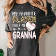 My Favorite Player Calls Me Granna Baseball Leopard Women's Comfort Colors T-Shirt Pepper