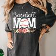 Floral Baseball Mom Mother's Day Cute Baseball Mama Mommy Women's Comfort Colors T-Shirt Pepper