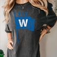 Fly The W Chicago Baseball Winning Flag Distressed Premium Tri-Blend Women's Comfort Colors T-Shirt Pepper