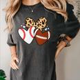 Football Baseball Heart Football Baseball Mom Women's Comfort Colors T-Shirt Pepper Football Baseball Heart Football Baseball Mom Women's Comfort Colors T-Shirt Pepper