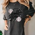 Game Day Baseball Retro Checkered Baseball Women's Comfort Colors T-Shirt Pepper Game Day Baseball Retro Checkered Baseball Women's Comfort Colors T-Shirt Pepper