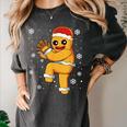 Gingerbread Man Baseball Christmas Women's Comfort Colors T-Shirt Pepper Gingerbread Man Baseball Christmas Women's Comfort Colors T-Shirt Pepper