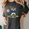 Goat Baseball Player With Bat And Ball Drip Animal Sports Women's Comfort Colors T-Shirt Pepper