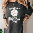 Grammy Of The Birthday Boy Baseball Player Birthday Women's Comfort Colors T-Shirt Pepper Grammy Of The Birthday Boy Baseball Player Birthday Women's Comfort Colors T-Shirt Pepper