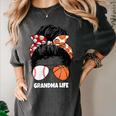 Grandma Life Basketball And Baseball Mom Funny Women's Comfort Colors T-Shirt Pepper