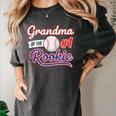 Grandparent Grandma Of The 1 Rookie Baseball Women's Comfort Colors T-Shirt Pepper Grandparent Grandma Of The 1 Rookie Baseball Women's Comfort Colors T-Shirt Pepper
