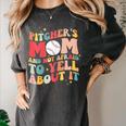 Groovy Ptchers Baseball Mom And Not Afraid To Yell About It Women's Comfort Colors T-Shirt Pepper Groovy Ptchers Baseball Mom And Not Afraid To Yell About It Women's Comfort Colors T-Shirt Pepper