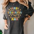 Groovy Retro One Thankful Baseball Mom Thanksgiving Fall Women's Comfort Colors T-Shirt Pepper Groovy Retro One Thankful Baseball Mom Thanksgiving Fall Women's Comfort Colors T-Shirt Pepper