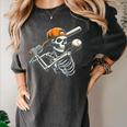 Halloween Boys Batting Skeleton Baseball Women's Comfort Colors T-Shirt Pepper