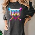 Happy 100 Days Of School Baseball Drip 100th Day Of School Women's Comfort Colors T-Shirt Pepper Happy 100 Days Of School Baseball Drip 100th Day Of School Women's Comfort Colors T-Shirt Pepper
