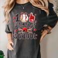 Happy 100 Days Of School Baseball Girls Coquette Bow Teacher Women's Comfort Colors T-Shirt Pepper Happy 100 Days Of School Baseball Girls Coquette Bow Teacher Women's Comfort Colors T-Shirt Pepper