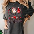 Happy 101 Days Of School Baseball Sports 100th Day Women's Comfort Colors T-Shirt Pepper Happy 101 Days Of School Baseball Sports 100th Day Women's Comfort Colors T-Shirt Pepper