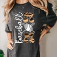 Happy Mother's Day Baseball Mom Leopard Softball Lover Women's Comfort Colors T-Shirt Pepper Happy Mother's Day Baseball Mom Leopard Softball Lover Women's Comfort Colors T-Shirt Pepper
