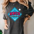HBCU Swing For Greatness Baseball Softball College Apparel Women's Comfort Colors T-Shirt Pepper
