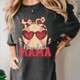 Heart Glasses Baseball Mama Baseball Mom Mother's Day Women's Comfort Colors T-Shirt Pepper