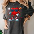 Heart Love Baseball Valentine Outfit Men Boy Women's Comfort Colors T-Shirt Pepper
