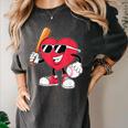 Heart Play Baseball Valentine's Day Teens Boys Girls Kids Women's Comfort Colors T-Shirt Pepper Heart Play Baseball Valentine's Day Teens Boys Girls Kids Women's Comfort Colors T-Shirt Pepper