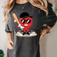 Heart Playing Baseball Valentine Baseball Women's Comfort Colors T-Shirt Pepper Heart Playing Baseball Valentine Baseball Women's Comfort Colors T-Shirt Pepper
