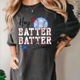 Hey Batter Batter Swing Graphic For Baseball Moms Women's Comfort Colors T-Shirt Pepper Hey Batter Batter Swing Graphic For Baseball Moms Women's Comfort Colors T-Shirt Pepper