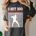 I Hit 100 Days Of School Baseball 100 Day Of School Women's Comfort Colors T-Shirt Pepper I Hit 100 Days Of School Baseball 100 Day Of School Women's Comfort Colors T-Shirt Pepper