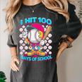 I Hit 100 Days Of School Baseball Ice Cream Drip Women's Comfort Colors T-Shirt Pepper