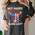 Hit Hard Run Fast Turn Left Baseball Cream Drip Crossed Bats Women's Comfort Colors T-Shirt Pepper