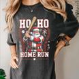 Ho Ho Home Run Baseball Christmas Holiday Sports Santa Women's Comfort Colors T-Shirt Pepper Ho Ho Home Run Baseball Christmas Holiday Sports Santa Women's Comfort Colors T-Shirt Pepper
