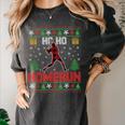 Ho Ho Homerun Xmas Sports Player Baseball Ugly Christmas Women's Comfort Colors T-Shirt Pepper Ho Ho Homerun Xmas Sports Player Baseball Ugly Christmas Women's Comfort Colors T-Shirt Pepper