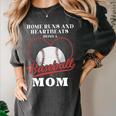 Home Runs And Heartbeats Being A Baseball Mom Women's Comfort Colors T-Shirt Pepper Home Runs And Heartbeats Being A Baseball Mom Women's Comfort Colors T-Shirt Pepper