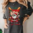 HUGvyn Santa Playing Baseball Ice Cream Drip Christmas Boys Women's Comfort Colors T-Shirt Pepper HUGvyn Santa Playing Baseball Ice Cream Drip Christmas Boys Women's Comfort Colors T-Shirt Pepper