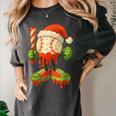 Ice Cream Drip Baseball Christmas Baseball Drip Candy Cane Women's Comfort Colors T-Shirt Pepper Ice Cream Drip Baseball Christmas Baseball Drip Candy Cane Women's Comfort Colors T-Shirt Pepper