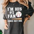 I'm His 1 Fan Since Day One Baseball Mom Women's Comfort Colors T-Shirt Pepper I'm His 1 Fan Since Day One Baseball Mom Women's Comfort Colors T-Shirt Pepper