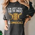 I'm Just Here For The Snacks And Commercials Baseball Women's Comfort Colors T-Shirt Pepper I'm Just Here For The Snacks And Commercials Baseball Women's Comfort Colors T-Shirt Pepper