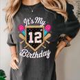 It's My 12th Birthday Baseball Fan Celebration Women's Comfort Colors T-Shirt Pepper