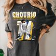Jackson Chourio Milwaukee MLB Baseball Player MLBJCH201M Women's Comfort Colors T-Shirt Pepper Jackson Chourio Milwaukee MLB Baseball Player MLBJCH201M Women's Comfort Colors T-Shirt Pepper