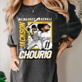 Jackson Chourio Milwaukee MLB Baseball Player MLBJCH203M Women's Comfort Colors T-Shirt Pepper Jackson Chourio Milwaukee MLB Baseball Player MLBJCH203M Women's Comfort Colors T-Shirt Pepper